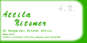 attila nitsner business card